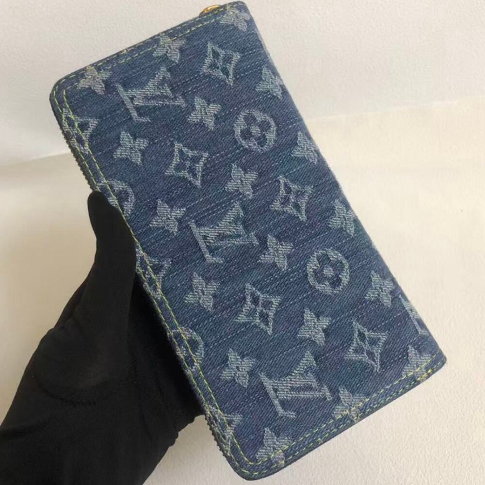 🍒 Denim Zippy Wallet | Monogram | Playful 🍒 - Picture 3 of 16
